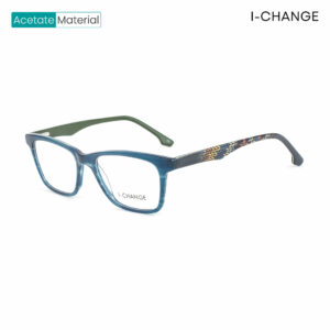 I-CHANGE GPAK0007 C04 Blue Havana Rectangle Eyeglasses