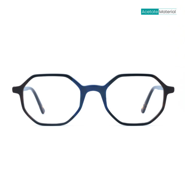 Stylish Hexagonal Tri-Color A2493 C21 Eyeglasses