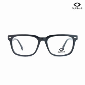 Stylish Black Rectangle Eyeglasses 88017 C1