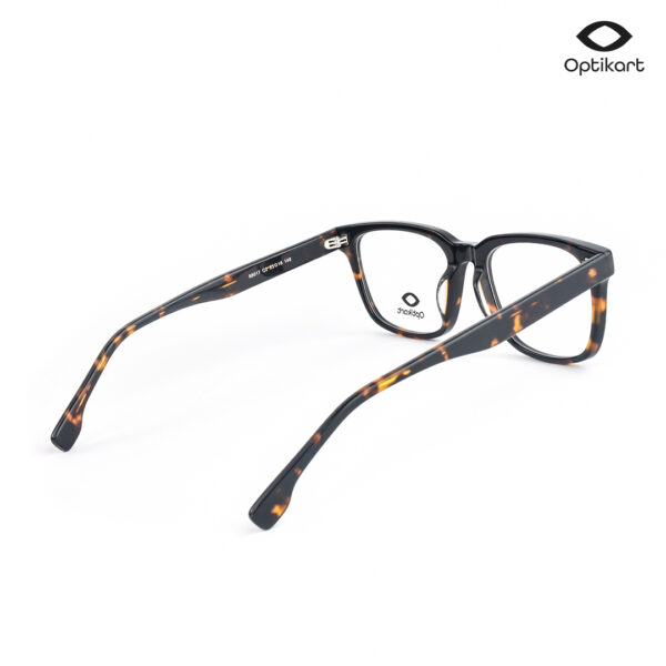 Stylish Dark Havana Rectangle Eyeglasses 88017 C2