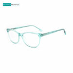 Transparent Teal Women Eyeglasses