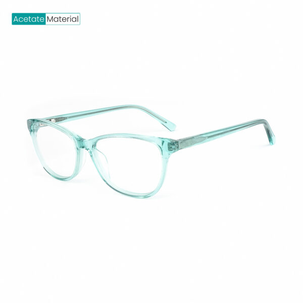 Transparent Teal Women Eyeglasses