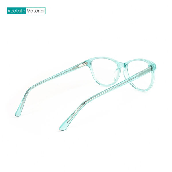 Transparent Teal Women Eyeglasses