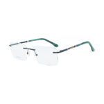 Rimless Green 90606 C2 Eyeglasses