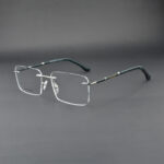 Rimless Dark Green 90606 C5 Eyeglasses