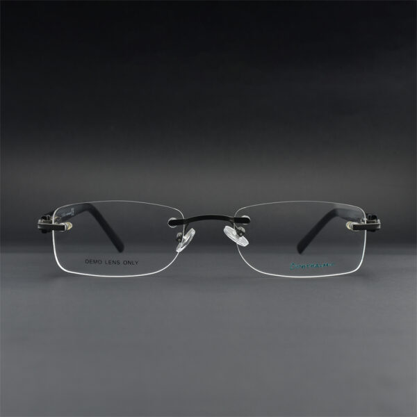 Stylish Rimless OPH 312 0302 GUN BLK Eyeglasses