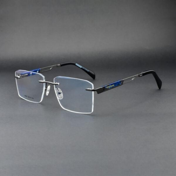 Stylish Gun Metal Rimless 90607 C1 Eyeglasses
