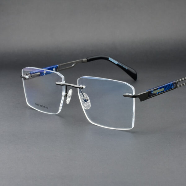 Stylish Gun Metal Rimless 90607 C1 Eyeglasses