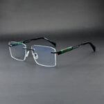 Black Rimless 90607 C2 Eyeglasses