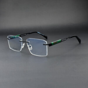 Black Rimless 90607 C2 Eyeglasses