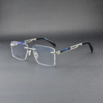 Stylish Silver Rimless 90607 C5 Eyeglasses
