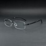 Stylish Black Havana Rimless 17140 Eyeglasses
