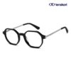Black Silver Geometric Full Rim Eyeglasses VC E14977 C1 N