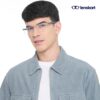 Lenskart Air Navy Rimless Rectangular Eyeglasses LA E000295 C2 W