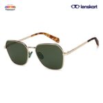 Vincent Chase Gold Full Rim Geometric Sunglasses VC S15403 C1 M