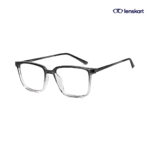 LensKart Air Grey Black Transparent Full Rim Eyeglasses LA E14572 C3 M