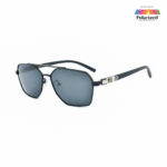 Double Bridge Geometric Sunglasses P4408 Black