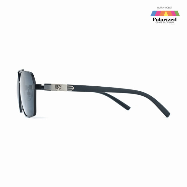 Double Bridge Geometric Sunglasses P4408 Black
