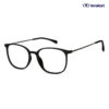 LA E13068 C1 Oval Black Full Rim Eyeglasses Zero Power Lens