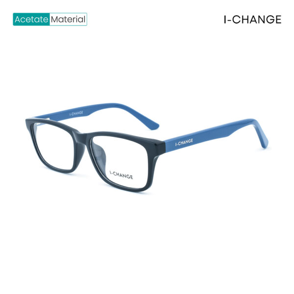 I-Change Black Blue Rectangular Eyeglasses R6530 C5