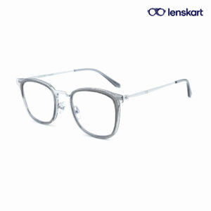 Vincent Chase Gunmetal Square Eyeglasses VC E16664 C3 M