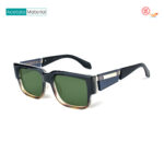 Stylish Polished Black Golden Sunglasses MSL 8865 C2