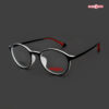 MINSHI Eyeglasses B8010 C4 (BLK-WHITE-RED)