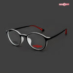 MINSHI Eyeglasses B8010 C4 (BLK-WHITE-RED)