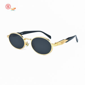 Roundish Sunglasses PR8007 BLK-GLD