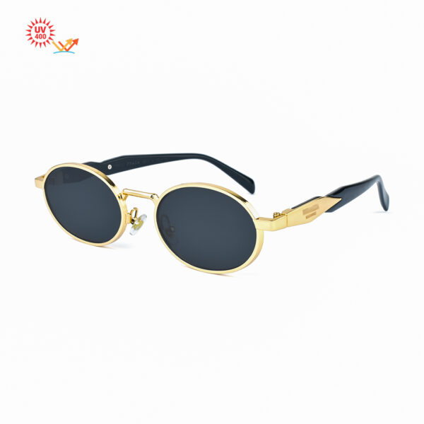 Roundish Sunglasses PR8007 BLK-GLD