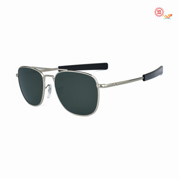 Silver Grey Double-Bridge Sunglasses
