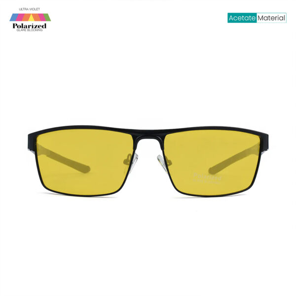 Metal Rectangular Polarized Sunglasses 2585