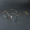 Stylish Geometric Eyeglasses NOU25007 C2 GDRD