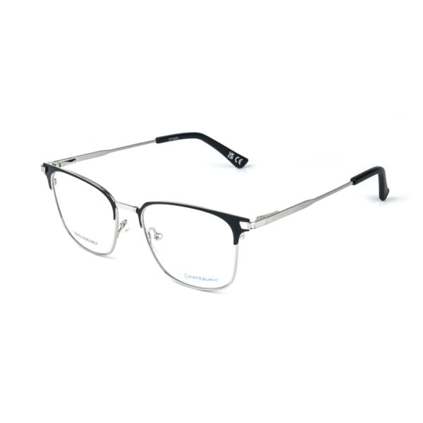 Square OPH 112 0212 BLK SLV Eyeglasses