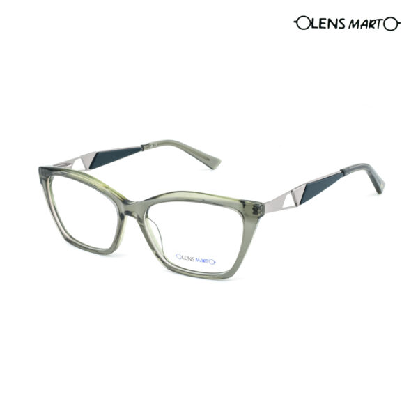 LENS MART Transparent Olive Green Eyeglasses MS8418 C4