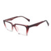 Red-White Bi-Color Transparent Eyeglasses S9022 C2