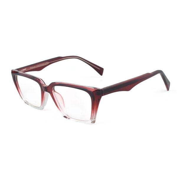 Red-White Bi-Color Transparent Eyeglasses S9022 C2