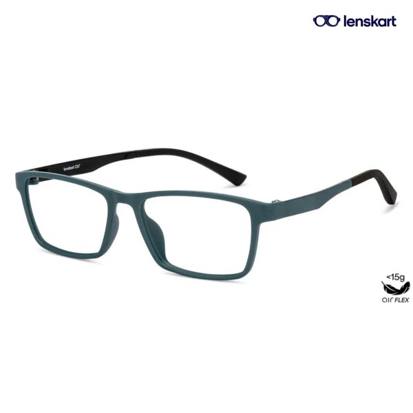Lenskart Air Flex Green Rectangle Eyeglasses LA E12852 C4