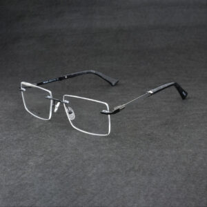 Black Havana Rimless Eyeglasses 90712 C3