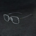 Gun Metal Carbon-Fiber Eyeglasses 120677J C03