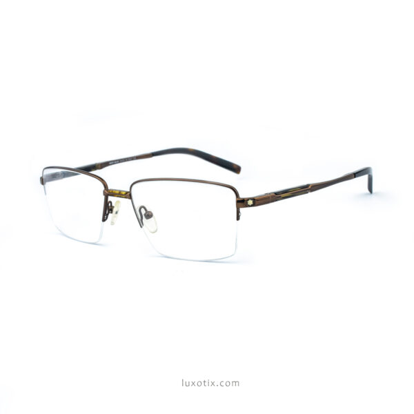 Brown Havana Metal Eyeglasses 8153JH C4