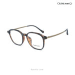 Lens Mart Titanium Havana Eyeglasses 7187 C29