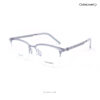 Lens Mart Light Grey Half Rim Eyeglasses U2702 C2