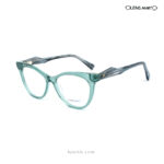 Lens Mart Transparent Green Eyeglasses YG21224 C2